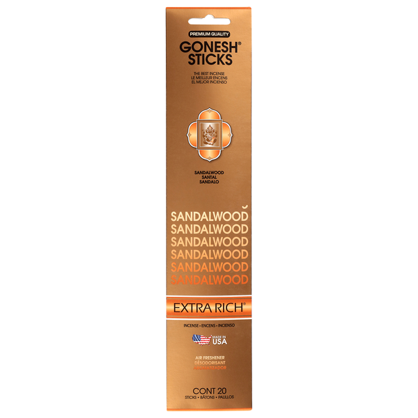 Gonesh Sticks Extra Rich Sandalwood Incense Air Freshener