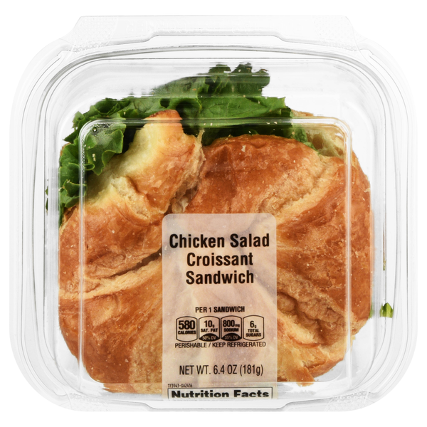 Hannaford Deli Chicken Salad Croissant Sandwich