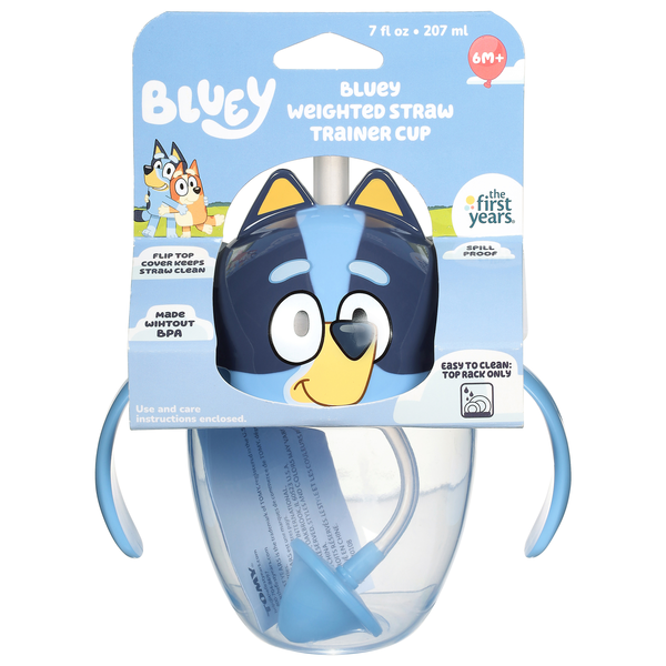 The First Years Bluey Weighted Straw Trainer Cup 6m+