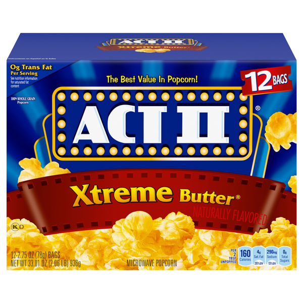 Act II Xtreme Butter Microwave Popcorn