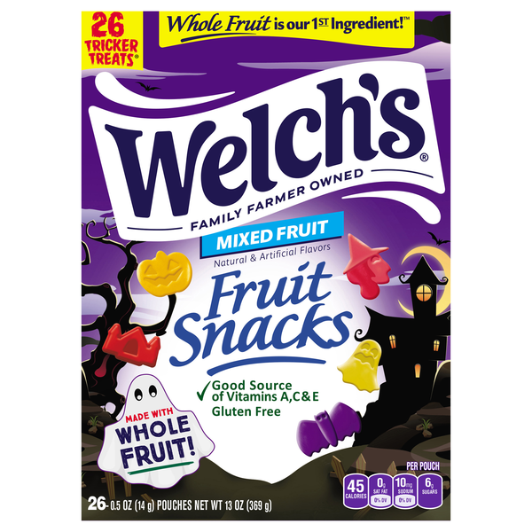 Welch's Fruit Snacks Mixed Fruit Halloween - 26 ct