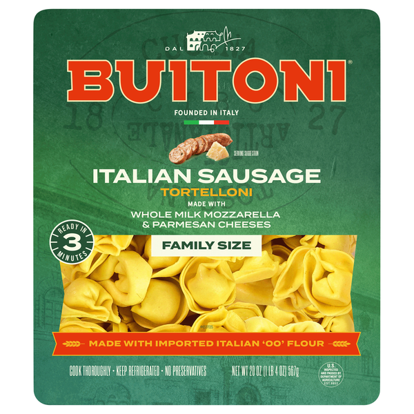 Buitoni Italian Sausage Tortelloni Pasta Family Size Fresh
