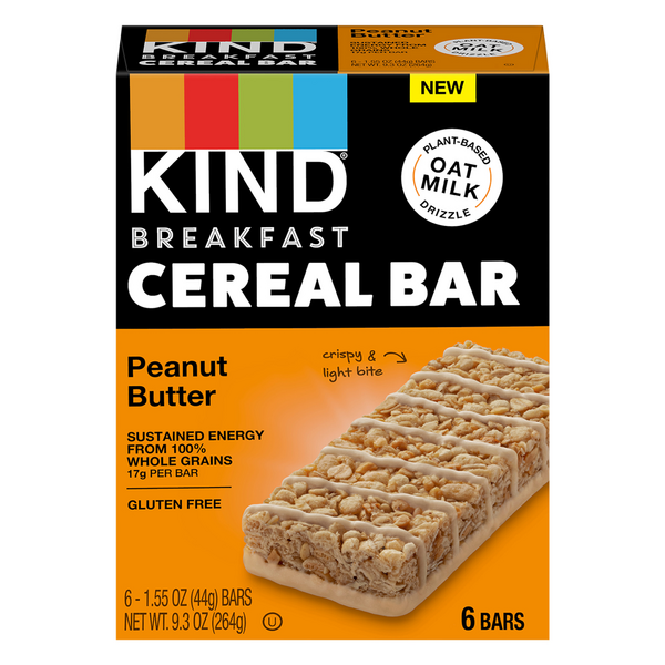 Save on KIND Breakfast Cereal Bar Peanut Butter 6 ct Order Online