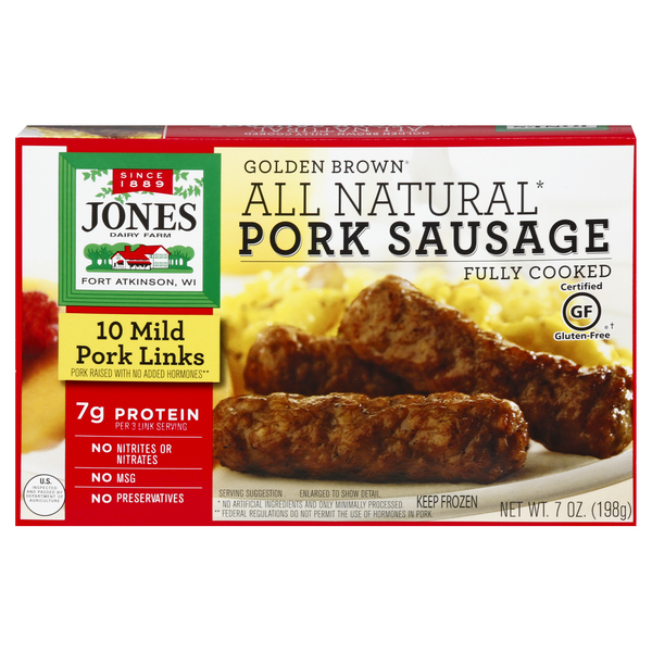 Save on Jones Dairy Farm Golden Brown Pork Sausage Links Mild 10 ct