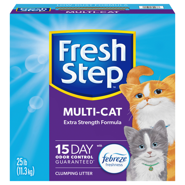 Fresh Step Multi-Cat Clumping Febreze Freshness Low Dust Cat Litter