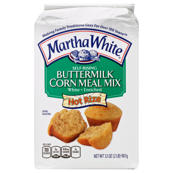 Martha White Hot Rize Self Rising Buttermilk White Corn Meal Mix