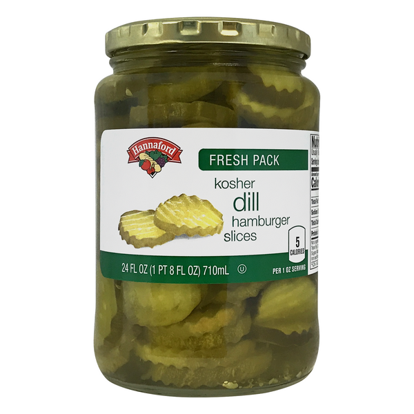 Hannaford Kosher Dill Pickle Sliced Fresh Pack