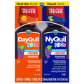 Vicks DayQuil & NyQuil Kids Grape Cold Cough + Fever Liquid - 2 ct