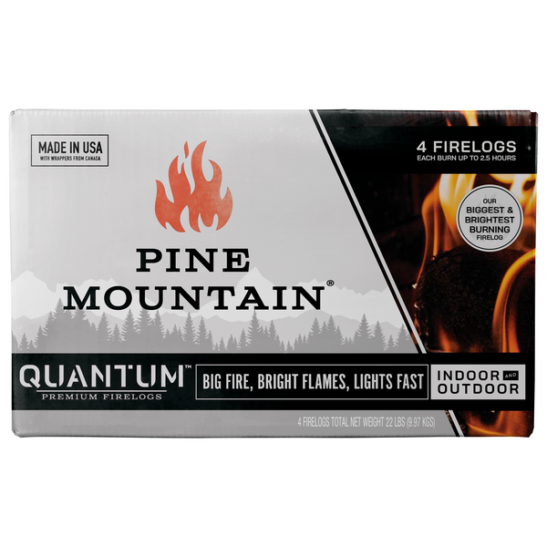 Pine Mountain Quantum Premium Firelogs 2.5 Hour 5.5 lb ea - 4 ct