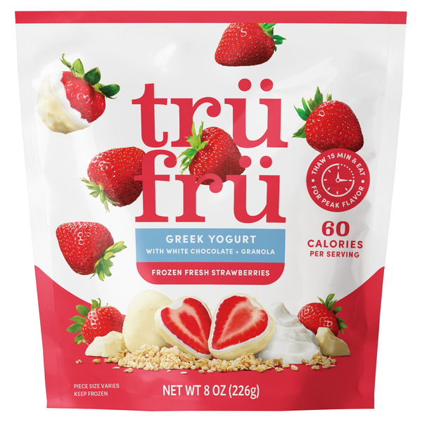 Tru Fru Strawberries in Greek Yogurt with White Chocolate + Granola Frozen