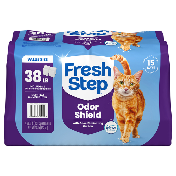 Fresh Step Multi-Cat Clumping Febreze Freshness Low Dust Cat Litter - 4 ct