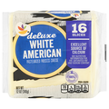 Stop & Shop Deluxe White American Cheese Slices - 16 ct