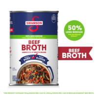 Swanson 100% Natural Gluten Free 50% Less Sodium Beef Broth