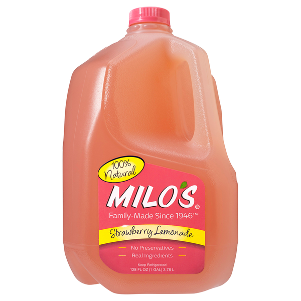 Milo's 100% Natural Strawberry Lemonade