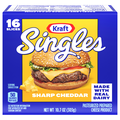 Kraft Singles Sharp Cheddar Cheese Slices - 16 ct