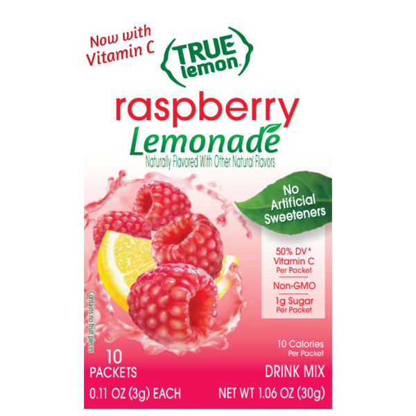 True Lemon Drink Mix Raspberry Lemonade Sweetened - 10 ct