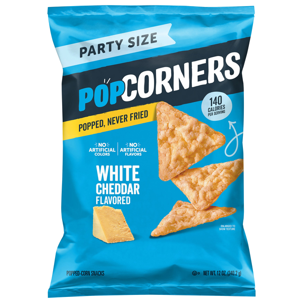 PopCorners White Cheddar Popped Corn Snack Party Size