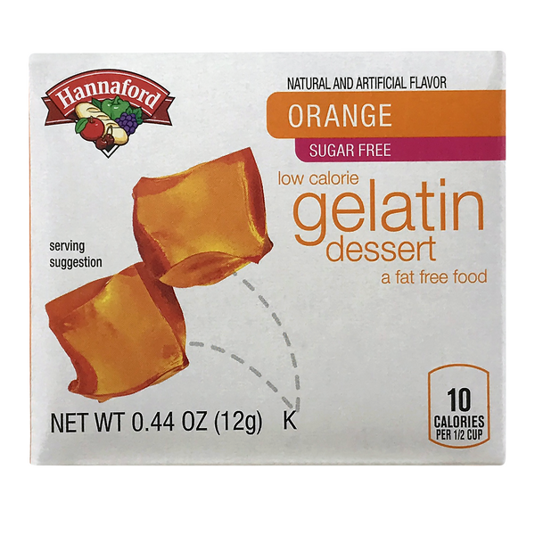 Hannaford Gelatin Dessert Orange Sugar Free