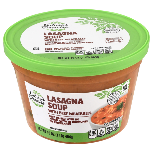 Nature's Promise Lasagna Soup with Beef Meatballs Refrigerated