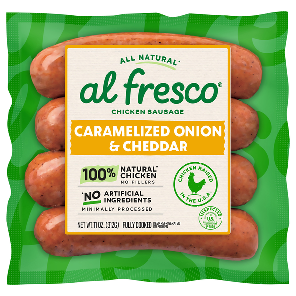 Al Fresco Caramelized Onion & Cheddar Chicken Sausage - 4 ct