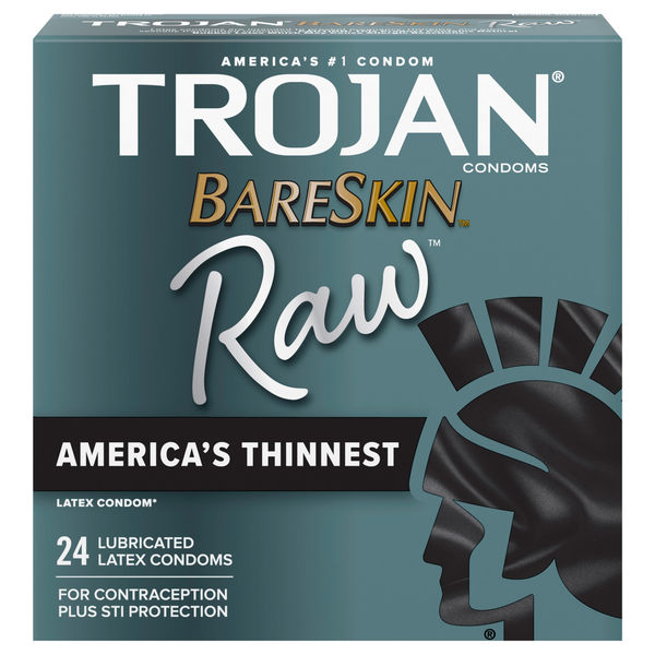 Trojan Bareskin Raw Lubricated Latex Condoms