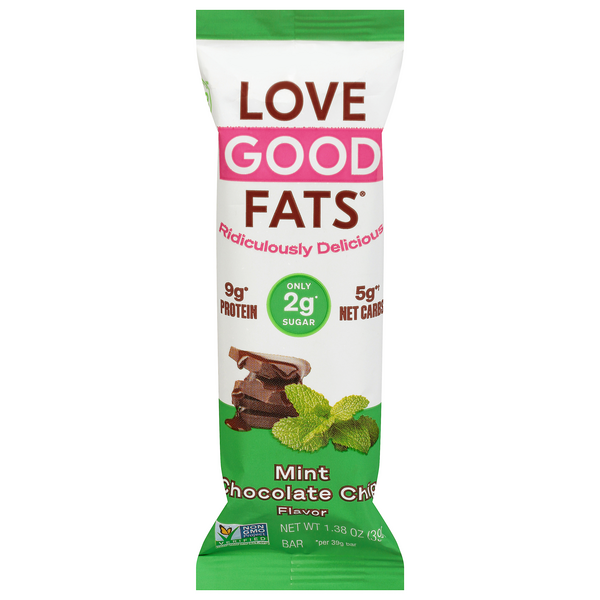 Save on Love Good Fats Gluten Free Mint Chocolate Chip Snack Bar Order