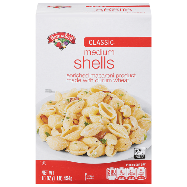 Hannaford Classic Medium Pasta Shells