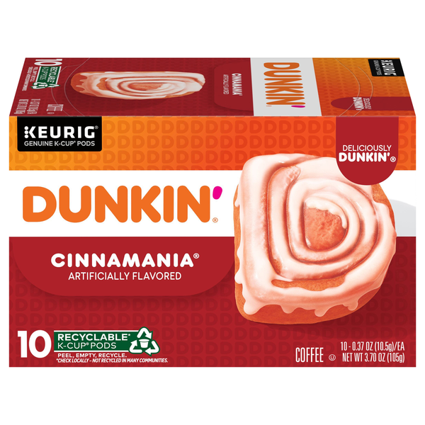 Dunkin' Cinnamania Flavored Medium Roast K-Cup Coffee Pods