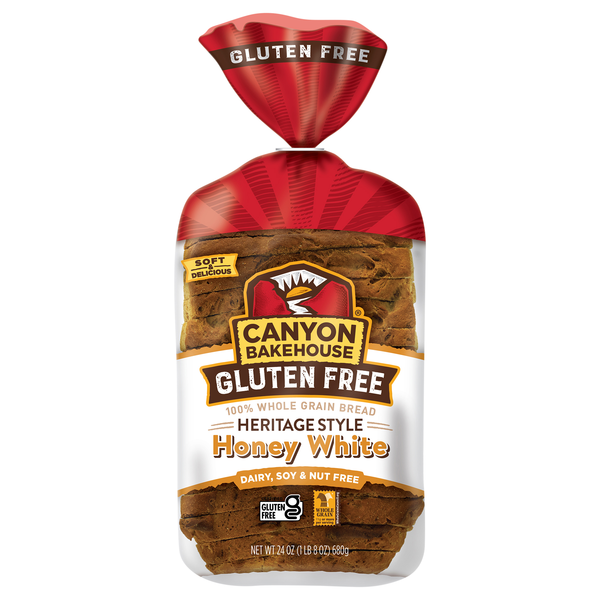 Canyon Bakehouse Gluten Free Heritage Style Honey White Bread Sliced