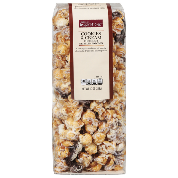 Taste of Inspirations Chocolaty Drizzled Popcorn Cookies & Cream