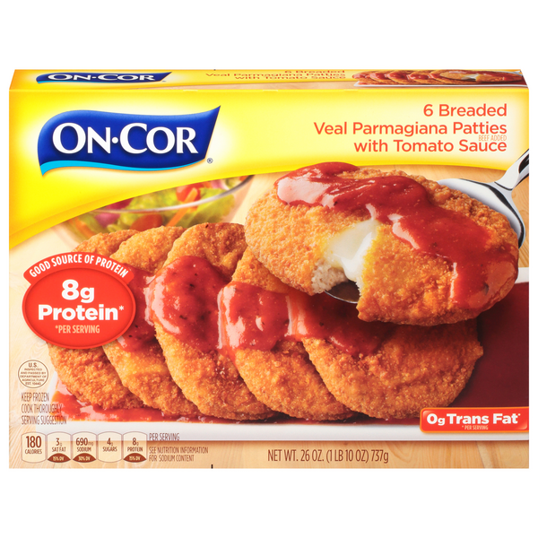 Save on OnCor Breaded Veal Parmigiana Patties 6 ct Order Online