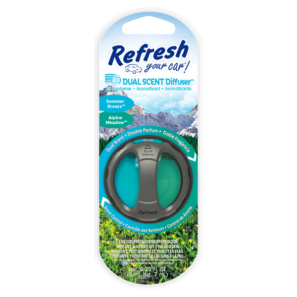Refresh Your Car! Summer Breeze & Alpine Meadow Dual Scent Oil Diffuser
