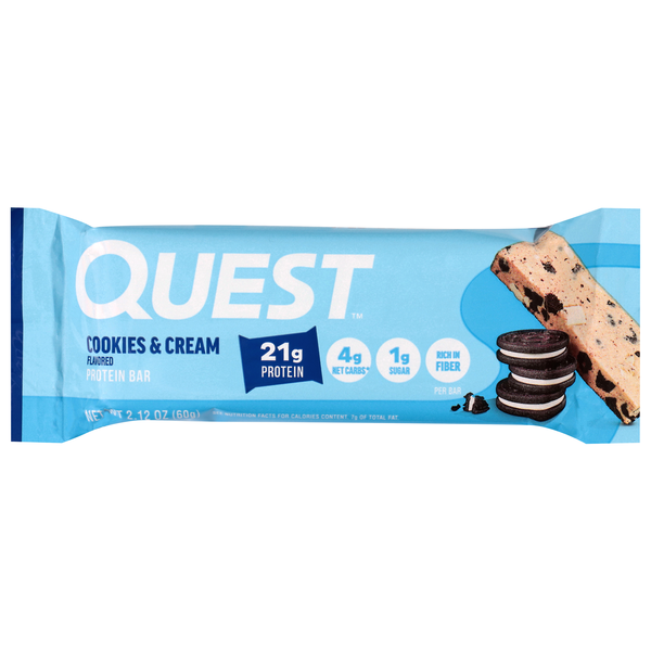Quest Keto Friendly Cookies & Cream 21g Protein Bar