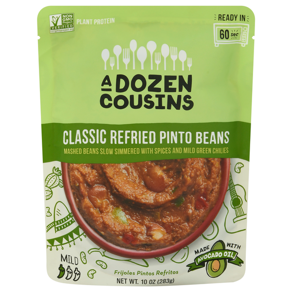 A Dozen Cousins Classic Refried Pinto Beans Microwave