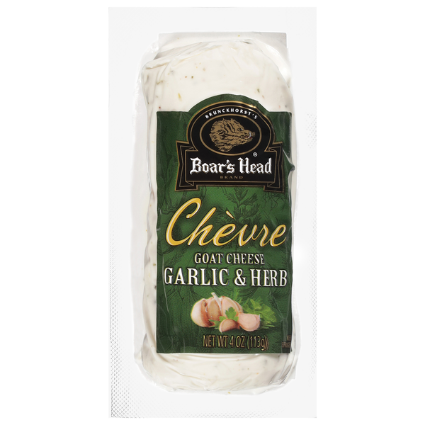 Boar's Head Chevre Garlic & Herb Goat Cheese Log