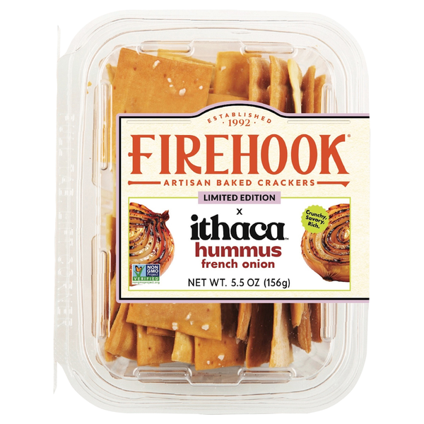 Firehook Organic Ithaca Hummus French Onion Baked Crackers
