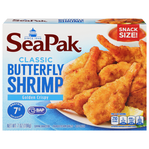 SeaPak Classic Butterfly Shrimp Snack Size Frozen