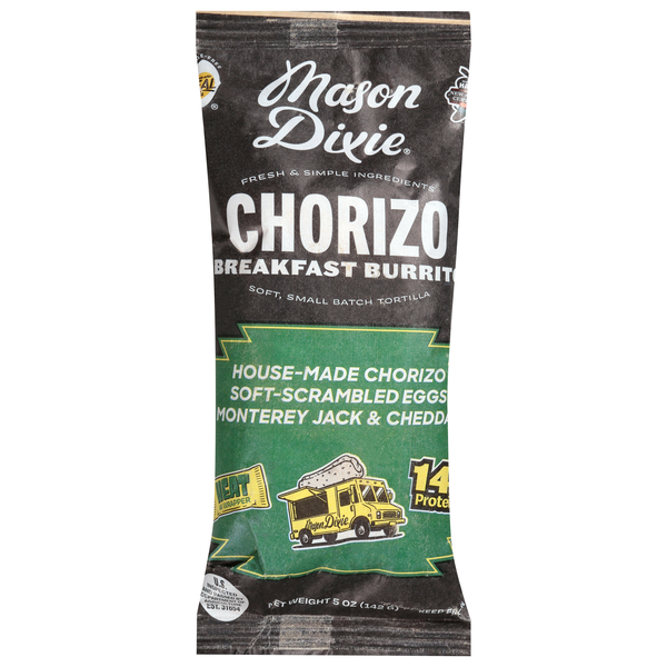 Mason Dixie Chorizo Breakfast Burrito Frozen
