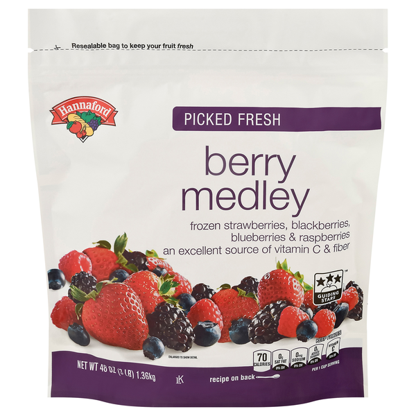 Hannaford Picked Fresh Berry Medley Frozen