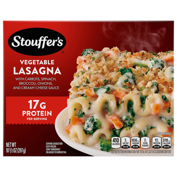 Stouffer's Veggie Lovers Lasagna 17g Protein Frozen Meal