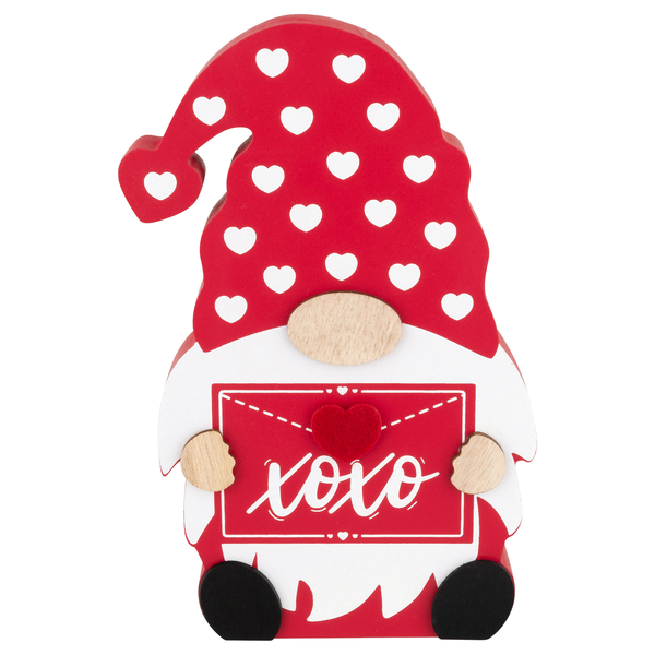 Smart Living Valentine's Day Wood Decor Gnome