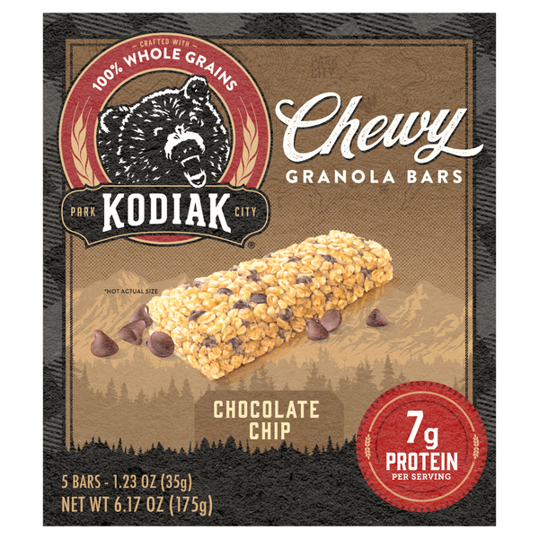 Kodiak Protein-Packed Chewy Chocolate Chip Granola Bar - 5 ct