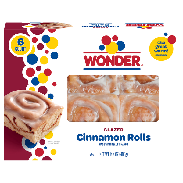 Wonder Glazed Cinnamon Rolls - 6 ct