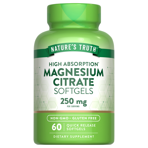 Nature's Truth Magnesium Citrate 250 mg Quick Release Softgels