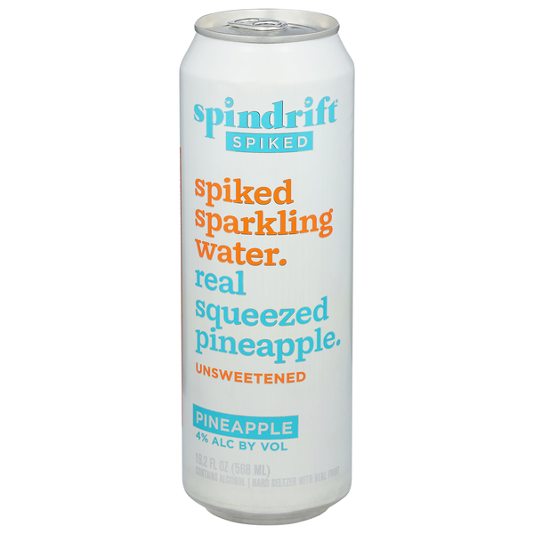 Spindrift Spiked Unsweetened Pineapple Sparkling Water