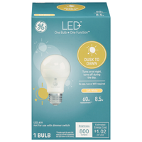 GE LED+ Dusk To Dawn Light Bulbs Soft White 60w Replacement
