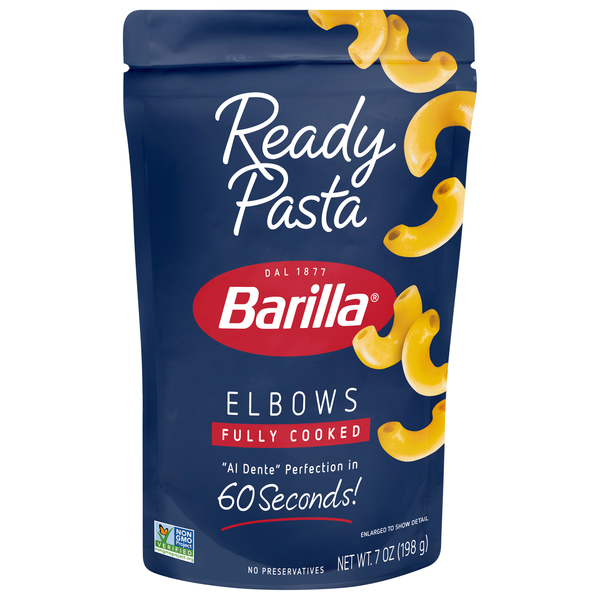 Barilla 60 Second Fully Cooked Elbows Ready Pasta Microwavable
