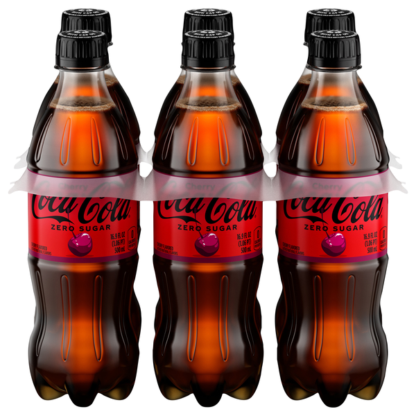 Coca-Cola Zero Sugar Cherry Cola Soda - 6 pk