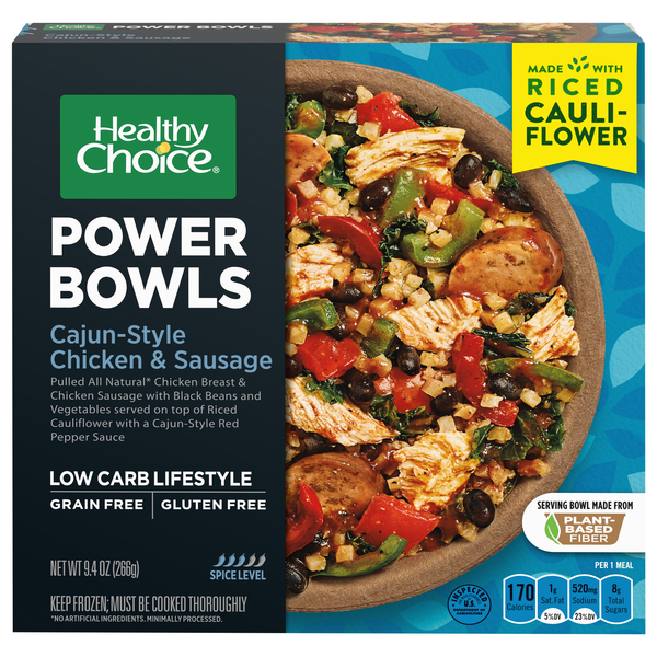Save on Healthy Choice Power Bowls CajunStyle Chicken & Sausage Order