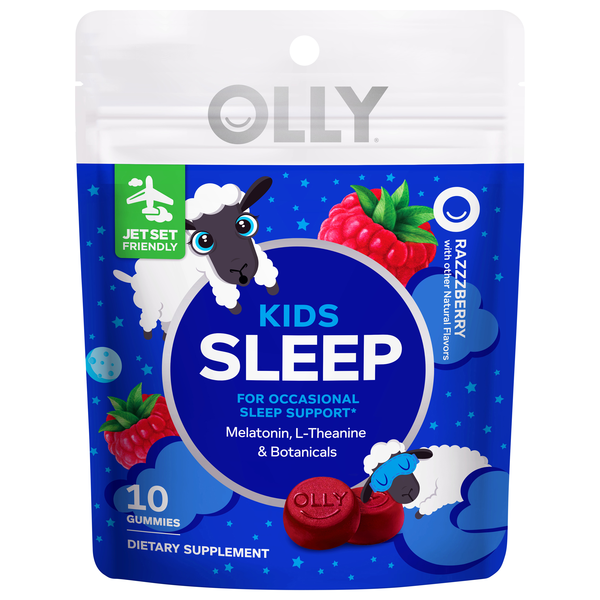 OLLY Kids Sleep Melatonin Razzzberry Gummies (Travel Size)